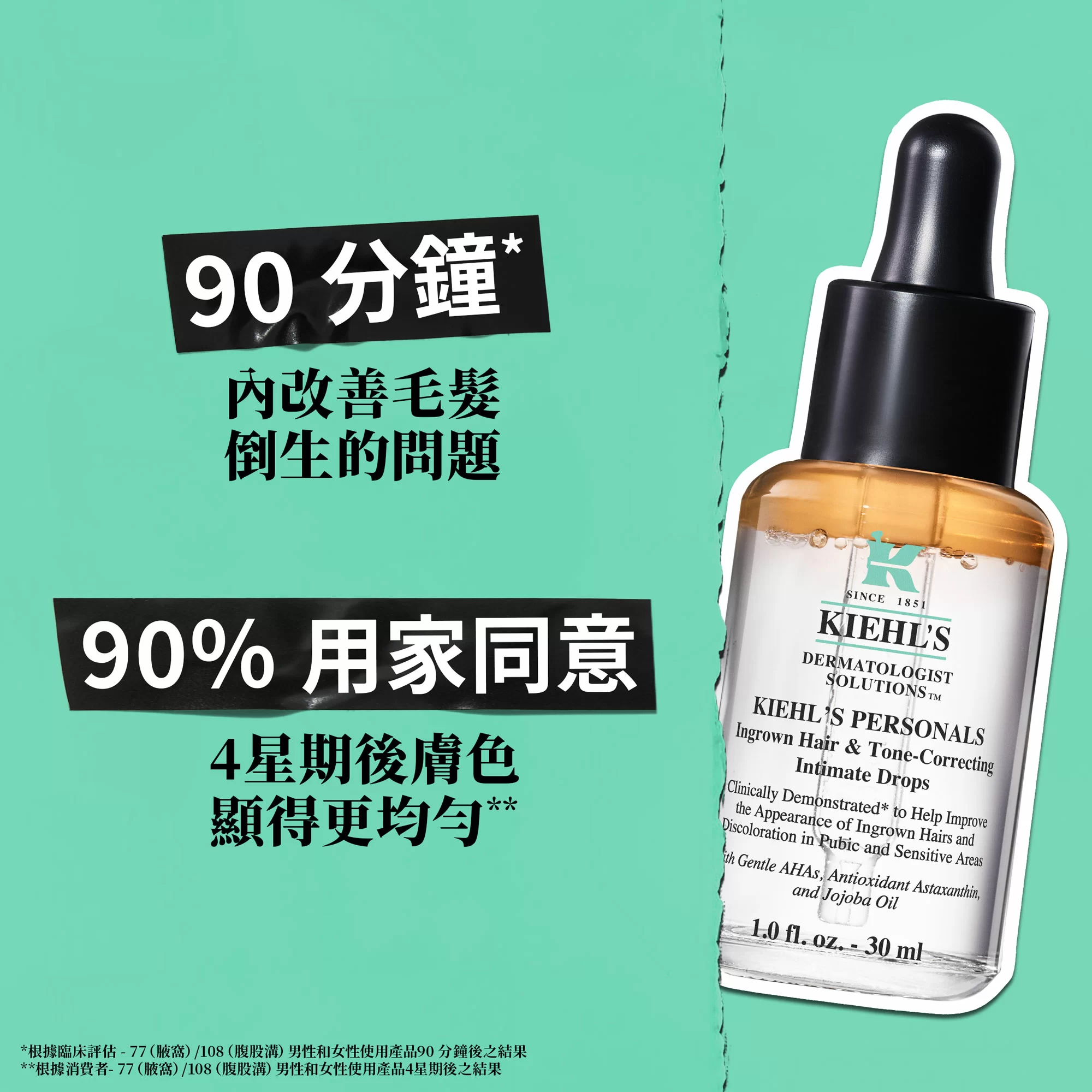 內生毛髮及勻淨膚色精華